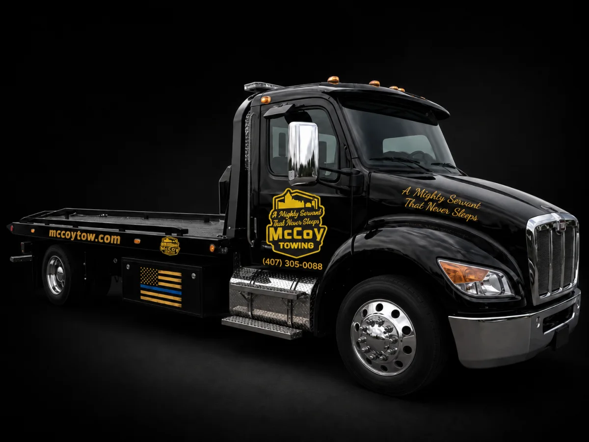 McCoy Towing flatbed wrecker